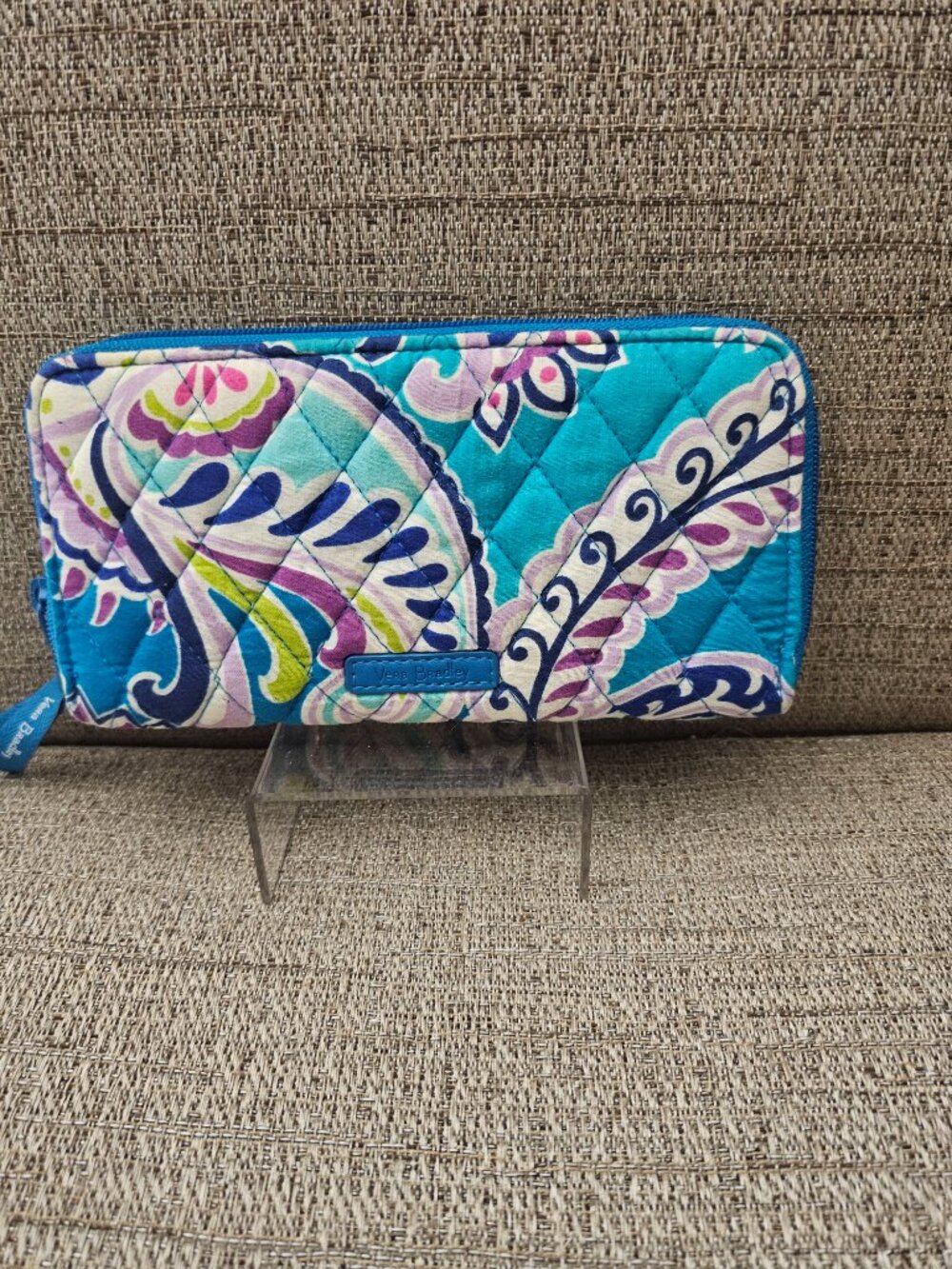 Vera Bradley Waikiki Paisley Print -   Zip-Around Wallet – EUC - Picture 3 of 9